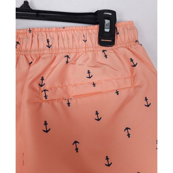 Nautica Men's Anchor Print 7" Swim Trunks Guava Punch Orange XXL NWT - Picture 6 of 8